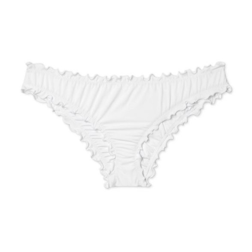 White ruffle bikini bottoms